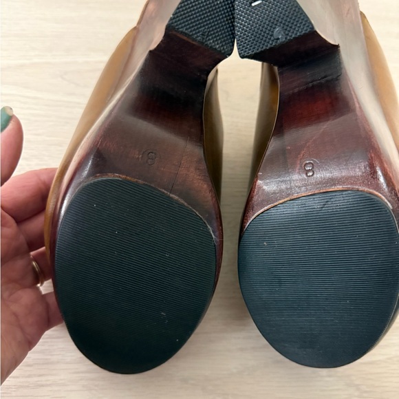 Colleen Cordero Brown Suede Wood Heel Boho Clog, Very Good Condition, Size 8 - Picture 7 of 12